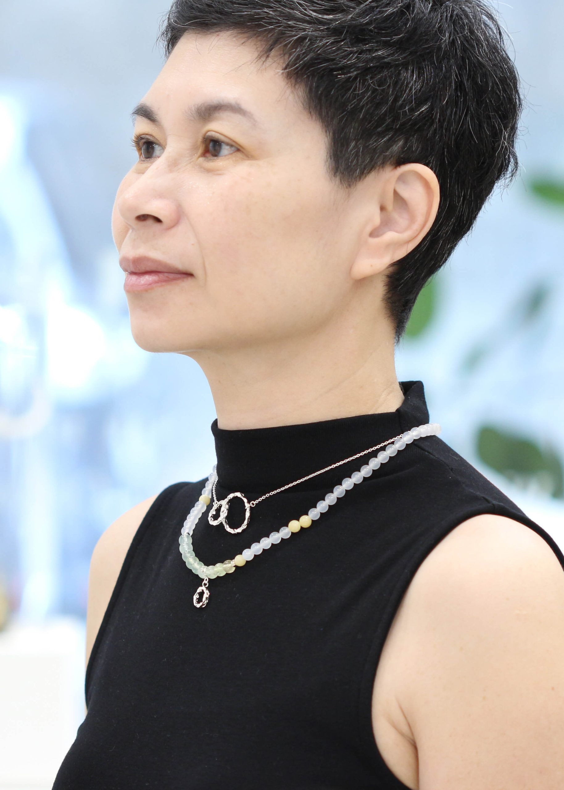 Betel Nut Palm Inflorescence Natural Stone Necklace_6