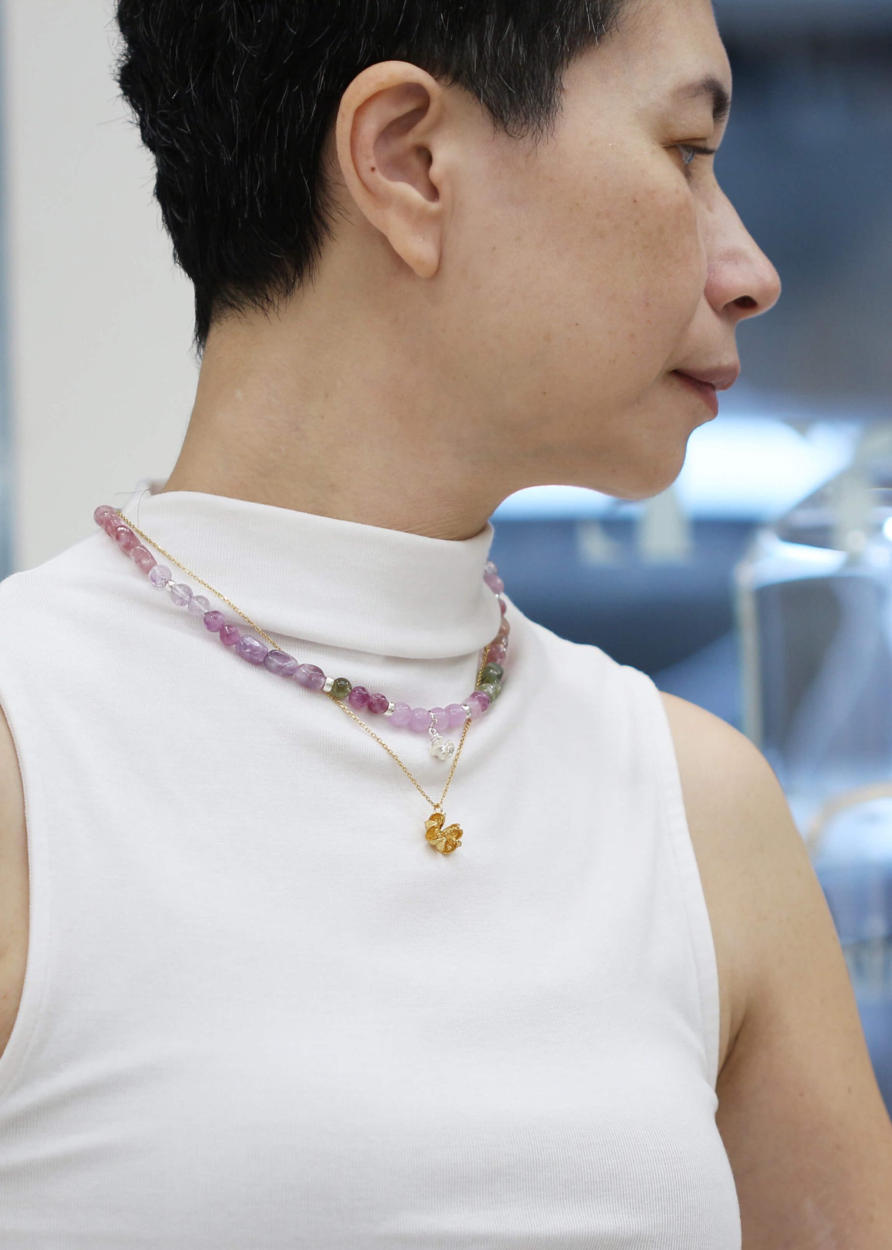 Crape Myrtle Fruit Natural Stone Necklace_4